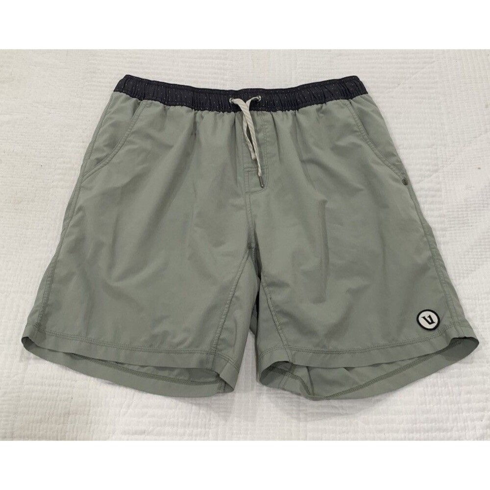 Vuori Shorts Mens XL Green Kore Athletic 7" Training Lined Workout Gym V302